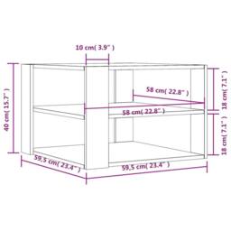 Berkfield Home Coffee Table Concrete Grey 59.5x59.5x40 cm Engineered Wood - thumbnail 9