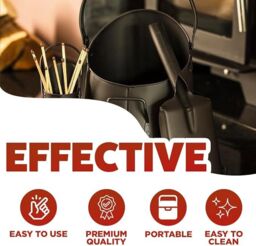Marco Paul Fireside Coal Bucket Shovel Matchstick Holder Black Accessory Set Kindling Log - thumbnail 4