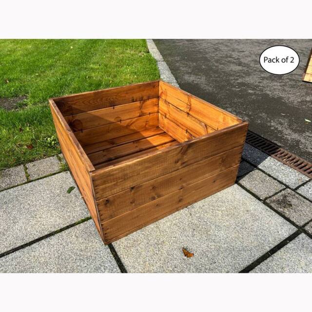 Charles Taylor Multi Pack of 2 - Country Kitchen Large Raised Bed Planter in Light Brown - image 1