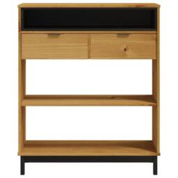 Berkfield Home Bar Table FLAM 92x45x110 cm Solid Wood Pine in Brown - Size: 92 x 45 x 110 cm - thumbnail 5