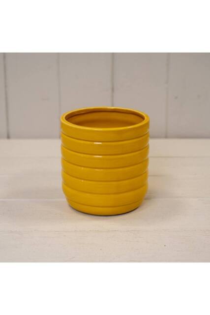 KDMD Mustard Beehive Ceramic Pot - image 1