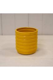 KDMD Mustard Beehive Ceramic Pot - thumbnail 2