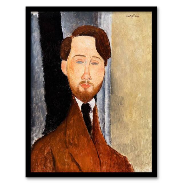 Artery8 Amedeo Modigliani Framed Wall Art Print Leopold Zborowski Portrait - Size: A4 - image 1