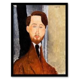 Artery8 Amedeo Modigliani Framed Wall Art Print Leopold Zborowski Portrait - Size: A4 - thumbnail 1