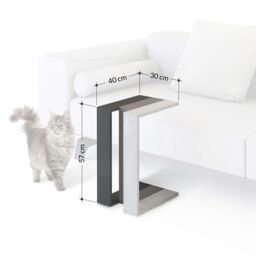 Decortie 'Muju' Modern C-Shape Side Table 57cm - Multipurpose End Table in Grey - Size: 1 Pack - thumbnail 5