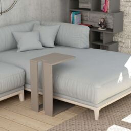 Decortie 'Muju' Modern C-Shape Side Table 57cm - Multipurpose End Table in Grey - Size: 1 Pack - thumbnail 4