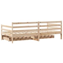 Berkfield Home Daybed with Drawers without Mattress 90x190 cm Single Solid Wood in Brown - thumbnail 8