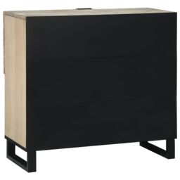 Berkfield Home Media Storage Cabinets & Racks White & Black Engineered wood - thumbnail 5