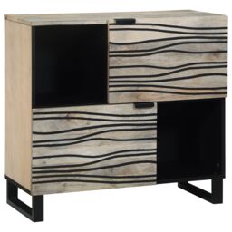 Berkfield Home Media Storage Cabinets & Racks White & Black Engineered wood - thumbnail 1