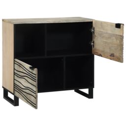 Berkfield Home Media Storage Cabinets & Racks White & Black Engineered wood - thumbnail 2