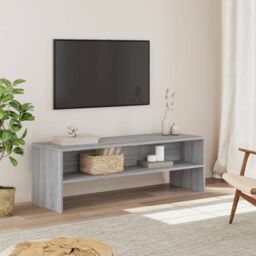 Berkfield Home TV Cabinet Grey Sonoma 120x40x40 cm Engineered Wood - Size: 120 x 40 x 40 cm - thumbnail 1