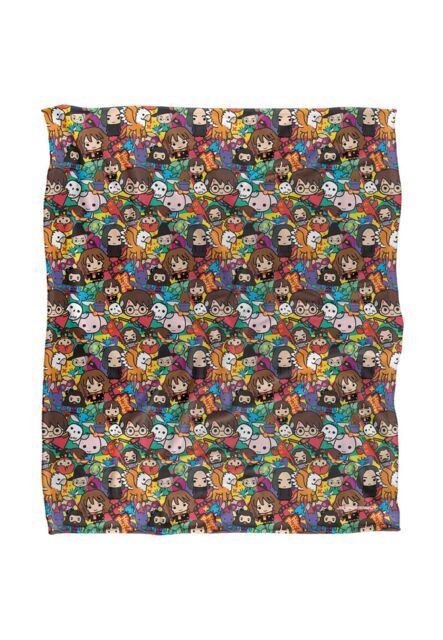 Warner Brothers Harry Potter Hero Chibi Collage Blanket 152 x 127 cm in White - image 1