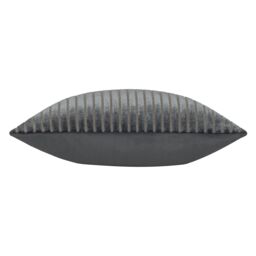 Paoletti Savoy Stripe Velvet Cushion in Charcoal - Size: 50 cm x 50 cm - thumbnail 4