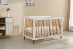 Bedzonline Pure Harmony White Baby Cot 140x70cm - Adjustable Height, Scandinavian Design, Durable & Safe Construction - Size: 140 cm x 70 cm - thumbnail 7