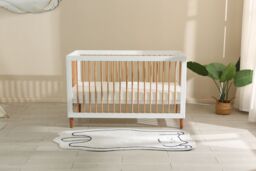 Bedzonline Pure Harmony White Baby Cot 140x70cm - Adjustable Height, Scandinavian Design, Durable & Safe Construction - Size: 140 cm x 70 cm - thumbnail 3