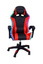 Groundlevel Gaming Office Chair with LED Lights in Red - thumbnail 5