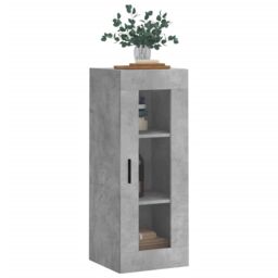 Berkfield Home Wall Mounted Cabinet Concrete Grey 34.5x34x90 cm - thumbnail 4