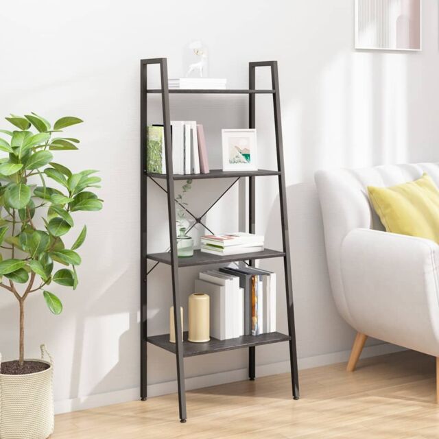 Berkfield Home 4-Tier Standing Shelf Black 56x35x140 cm - Size: 56 x 35 x 140 cm - image 1