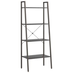 Berkfield Home 4-Tier Standing Shelf Black 56x35x140 cm - Size: 56 x 35 x 140 cm - thumbnail 2