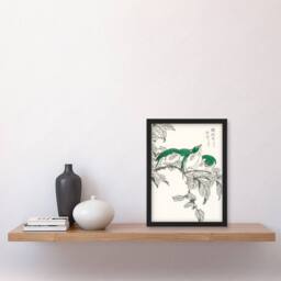 Artery8 Numata Kashu Framed Wall Art Print White Eye & Osmanthus Japan - Size: A4 - thumbnail 2
