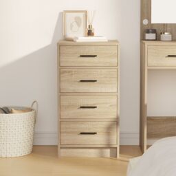 Berkfield Home Sideboard Sonoma Oak 40x41x75 cm Engineered Wood in Beige - Size: 40 x 41 x 75 cm - thumbnail 4