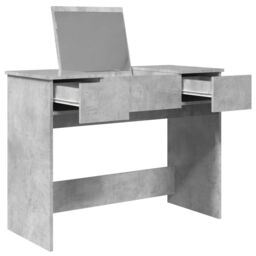 Berkfield Home Dressing Table with Mirror Concrete Grey 100x45x76 cm - Size: 100 x 45 x 76 cm - thumbnail 4
