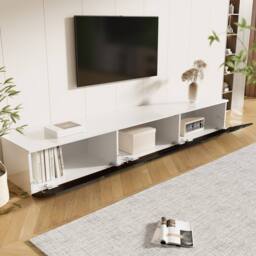 BTM Black & white 180 cm TV cabinet, high-gloss with 16-color LED - thumbnail 5
