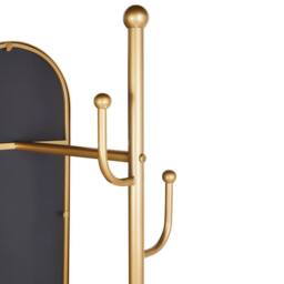 Wyld and Coco Gold Coat Stand with Marble Base and Full-Length Mirror - thumbnail 6