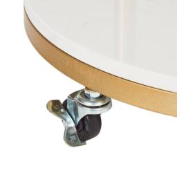 Wyld and Coco Gold Coat Stand with Marble Base and Full-Length Mirror - thumbnail 8