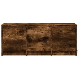 Berkfield Home TV Cabinet with LED Smoked Oak 97x34x40 cm Engineered Wood in Brown - Size: 97 x 34 x 40 cm - thumbnail 6