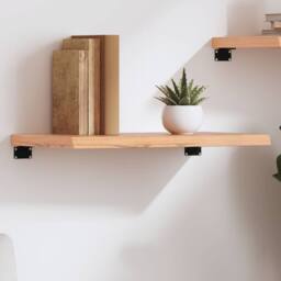Berkfield Home Beautiful Wall Shelf Light Brown 60x40x(2-4) cm Treated Solid Wood Oak - thumbnail 2