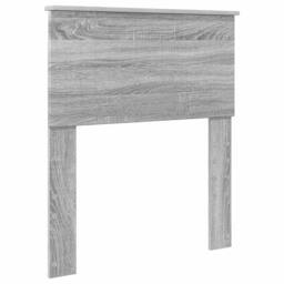 Berkfield Home Bed Frame Grey Sonoma & Silver 75 x 190 cm Engineered Wood - thumbnail 6
