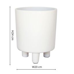 Ivyline Pisa White Planter, H24cm x D20cm - thumbnail 4