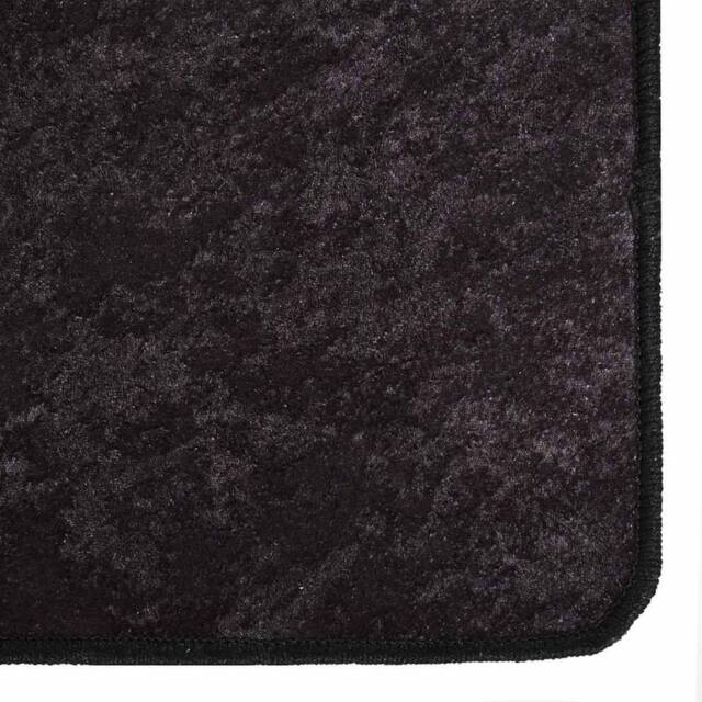 Berkfield Home Rug Washable 80x150 cm Anthracite Anti Slip in Black - Size: 100 cm diameter - image 1