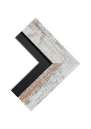 Frames & Mirrors 4U Metro Distressed White Frame with Black Mount for Image Size 20 x 16 Inch - thumbnail 3