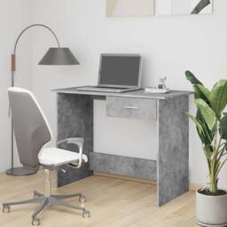 Berkfield Home Desk Concrete Grey 100x50x76 cm Engineered Wood - Size: 100 x 50 x 76 cm - thumbnail 2