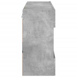 Berkfield Home TV Wall Cabinet with LED Lights Concrete Grey 98.5x30x60.5 cm - thumbnail 9