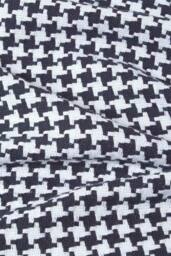 Homescapes Houndstooth 100% Cotton Bedspread Throw in Black - Size: 225 cm x 255 cm - thumbnail 4
