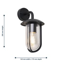 First Choice Lighting Set of 2 Bronty - Black Outdoor Wall Lights - thumbnail 5