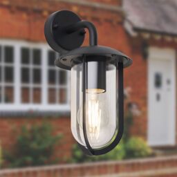 First Choice Lighting Set of 2 Bronty - Black Outdoor Wall Lights - thumbnail 4