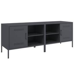 Berkfield Home TV Cabinets 2 pcs Anthracite 68x39x50.5 cm Steel in Dark Grey - thumbnail 3