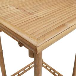 Berkfield Home Outdoor Bar Table Square 55x55x100 cm Bamboo in Light Tan - Size: 55 x 55 x 100 cm - thumbnail 9
