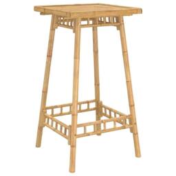 Berkfield Home Outdoor Bar Table Square 55x55x100 cm Bamboo in Light Tan - Size: 55 x 55 x 100 cm - thumbnail 7