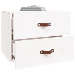 Berkfield Home Wall-mounted Bedside Cabinet White 50x36x40 cm - Size: 50 x 36 x 40 cm - thumbnail 5