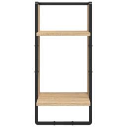 Berkfield Home 4 Piece Wall Shelf Set with Bars Sonoma Oak Engineered Wood in Light Brown - thumbnail 7