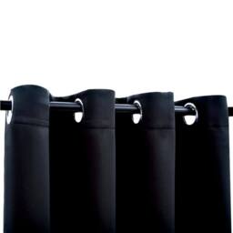 Berkfield Home Blackout Curtain with Metal Rings Black 290x245 cm - thumbnail 3