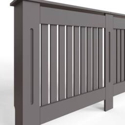 FWStyle Vertical Slat Large Grey Radiator Cover (H) 82.3 (W) 152cm (D) 19cm - thumbnail 3