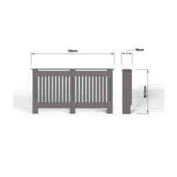 FWStyle Vertical Slat Large Grey Radiator Cover (H) 82.3 (W) 152cm (D) 19cm - thumbnail 4