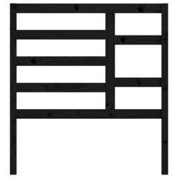 Berkfield Home Beautiful Bed Headboard Black 106x4x104 cm Solid Wood Pine - Size: 106 x 4 x 104 cm - thumbnail 4