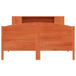 Berkfield Home Bookcase Bed without Mattress Wax Brown 135x190cm Solid Wood Pine - Size: 135x190 cm - thumbnail 4